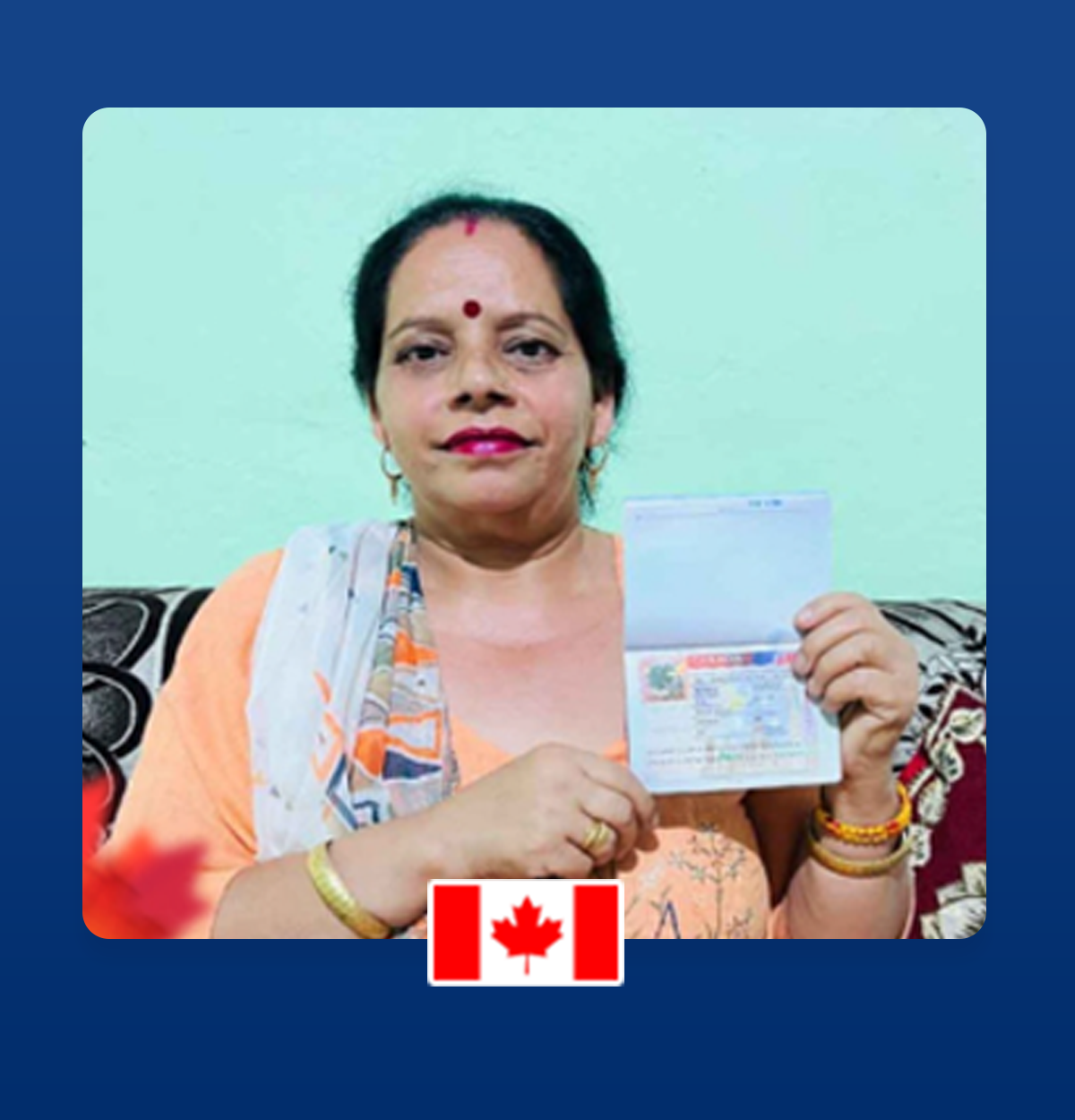 Person holding globe and passport